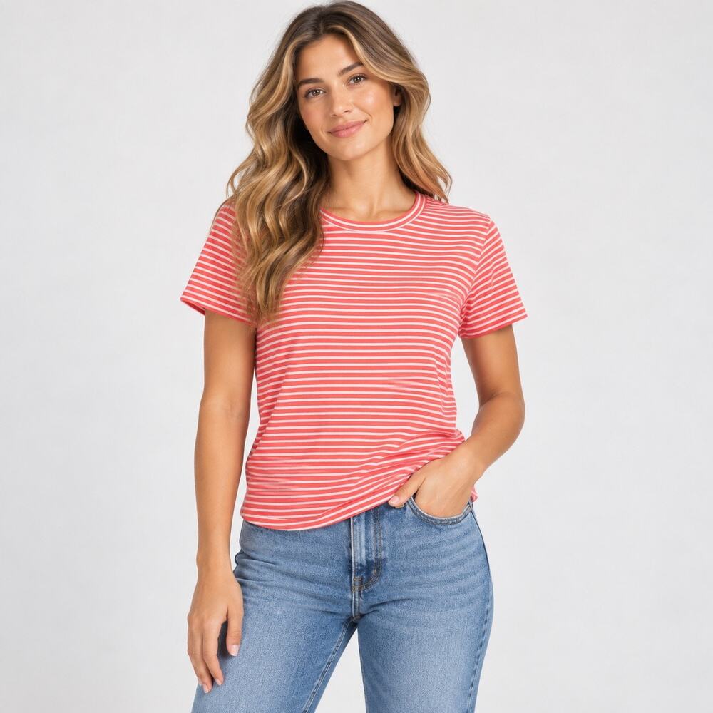 Everlane Women's Cotton Striped Boxy Tee Size Medium NWOT